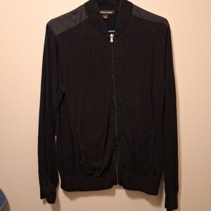 Michael Kors Mens Black Sweater Jacket Medium
